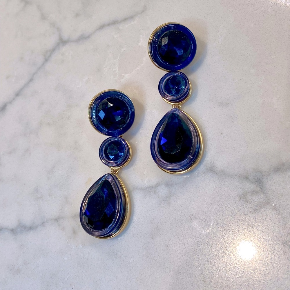 $20 J Crew Blue gemstone earrings